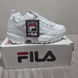 Fila Women's Disruptor II Premium White Sneakers